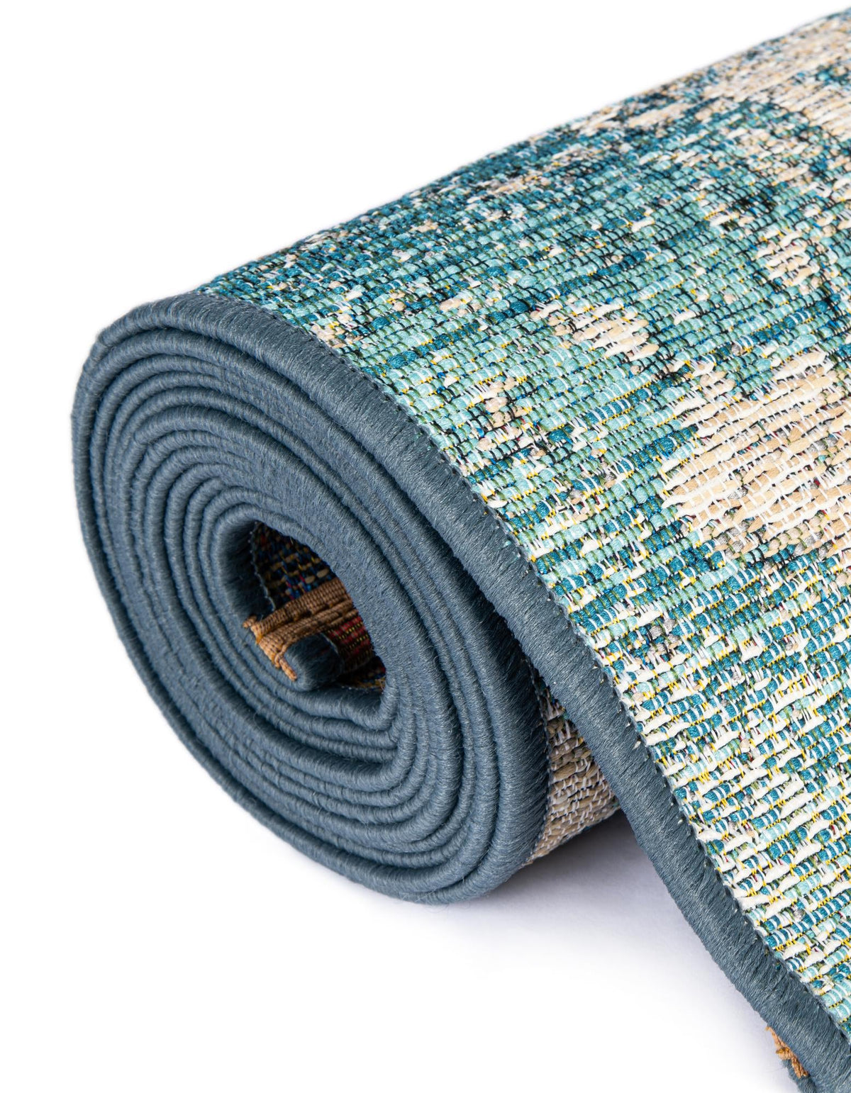 Urban Terrace Collection Area Rug -  Gazebo Rectangle Aqua Blue  lifestyle 19