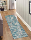 Urban Terrace Collection Area Rug -  Gazebo Runner Aqua Blue  lifestyle 29