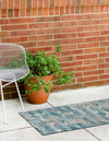 Urban Terrace Collection Area Rug -  Gazebo Runner Aqua Blue  lifestyle 32