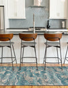 Urban Terrace Collection Area Rug -  Gazebo Runner Aqua Blue  lifestyle 41