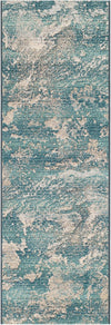 Urban Terrace Collection Area Rug -  Gazebo Runner Aqua Blue  lifestyle 50