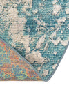 Urban Terrace Collection Area Rug -  Gazebo Round Aqua Blue  lifestyle 67