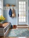 Urban Terrace Collection Area Rug -  Gazebo Square Aqua Blue  lifestyle 42