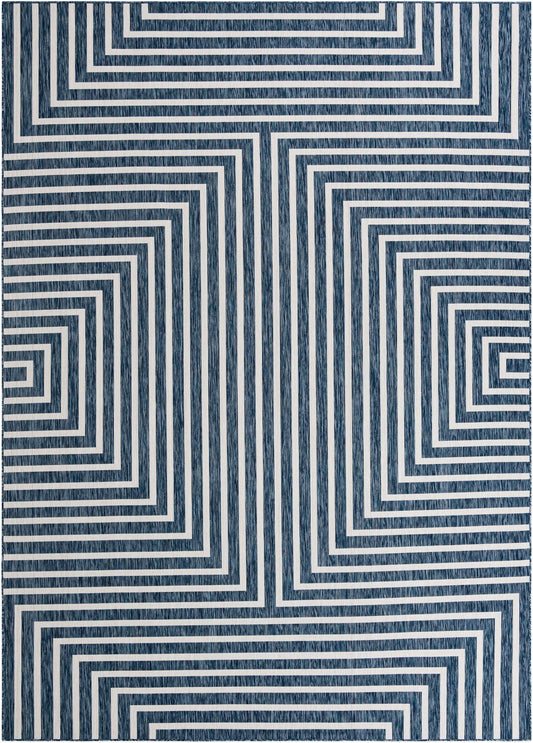Urban Terrace Collection Area Rug -  Astoria (Blue) Rectangle Blue Main
