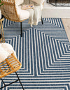 Urban Terrace Collection Area Rug -  Astoria (Blue) Rectangle Blue  lifestyle 8