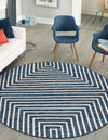 Urban Terrace Collection Area Rug -  Astoria (Blue) Round Blue  lifestyle 8