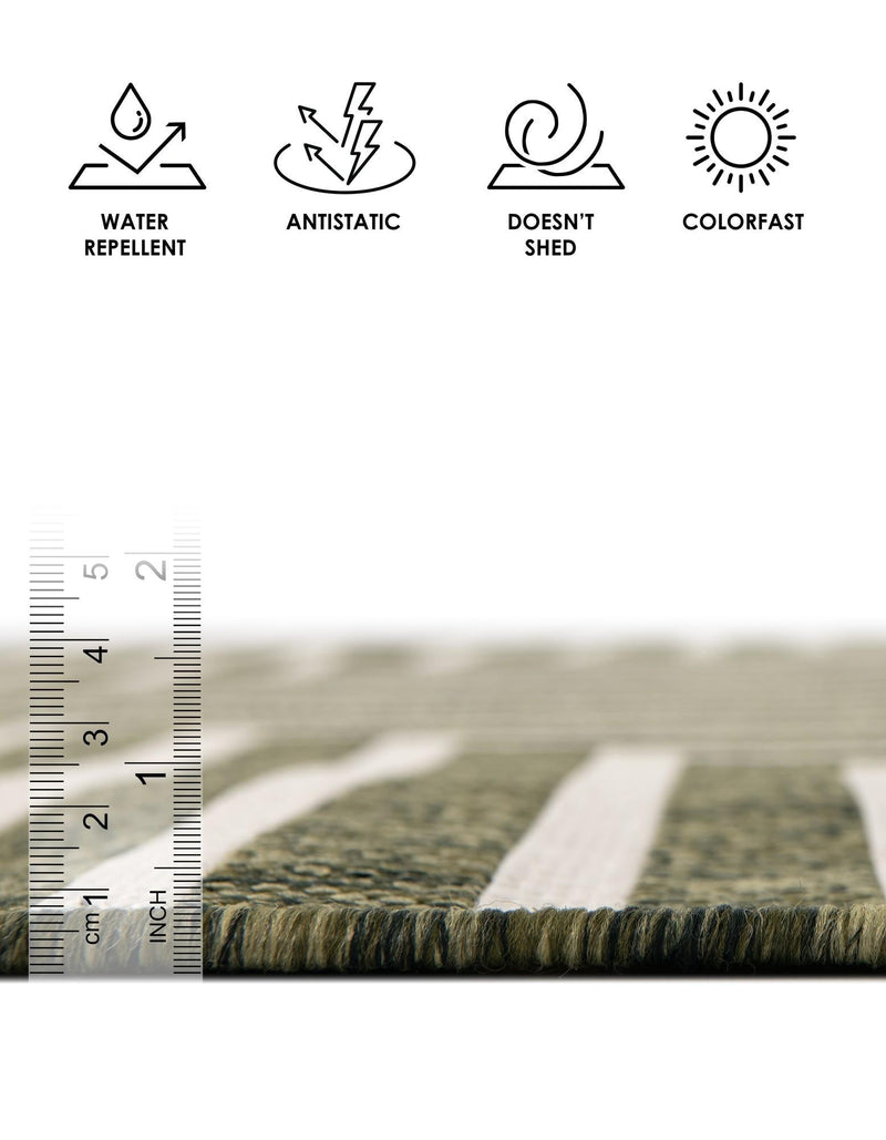 Urban Terrace Collection Area Rug -  Astoria (Green) Runner Green  lifestyle 61