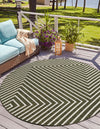 Urban Terrace Collection Area Rug -  Astoria (Green) Round Green  lifestyle 0