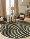 Urban Terrace Collection Area Rug -  Astoria (Green) Round Green  lifestyle 4
