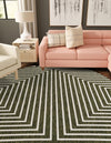 Urban Terrace Collection Area Rug -  Astoria (Green) Round Green  lifestyle 6