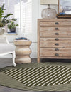 Urban Terrace Collection Area Rug -  Astoria (Green) Round Green  lifestyle 8