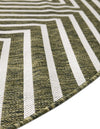 Urban Terrace Collection Area Rug -  Astoria (Green) Round Green  lifestyle 13