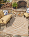 Urban Terrace Collection Area Rug -  Astoria (Taupe) Rectangle Taupe  lifestyle 0