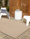 Urban Terrace Collection Area Rug -  Astoria (Taupe) Rectangle Taupe  lifestyle 7