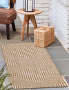 Urban Terrace Collection Area Rug -  Astoria (Taupe) Runner Taupe  lifestyle 0