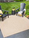 Urban Terrace Collection Area Rug -  Astoria (Taupe) Square Taupe  lifestyle 0