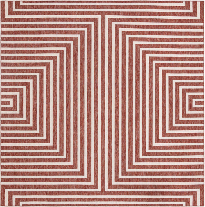 Urban Terrace Collection Area Rug -  Astoria (Rust Red) Square Rust Red Main