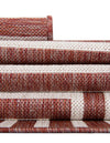 Urban Terrace Collection Area Rug -  Astoria (Rust Red) Round Rust Red  lifestyle 53