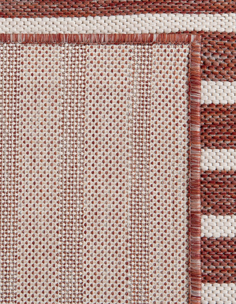 Urban Terrace Collection Area Rug -  Astoria (Rust Red) Round Rust Red  lifestyle 55
