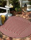 Urban Terrace Collection Area Rug -  Astoria (Rust Red) Round Rust Red  lifestyle 2