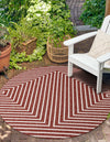 Urban Terrace Collection Area Rug -  Astoria (Rust Red) Round Rust Red  lifestyle 4