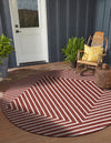Urban Terrace Collection Area Rug -  Astoria (Rust Red) Round Rust Red  lifestyle 5