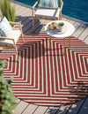 Urban Terrace Collection Area Rug -  Astoria (Rust Red) Round Rust Red  lifestyle 6
