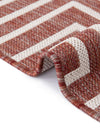 Urban Terrace Collection Area Rug -  Astoria (Rust Red) Round Rust Red  lifestyle 16
