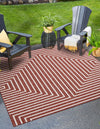 Urban Terrace Collection Area Rug -  Astoria (Rust Red) Square Rust Red  lifestyle 8