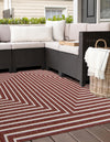 Urban Terrace Collection Area Rug -  Astoria (Rust Red) Square Rust Red  lifestyle 9