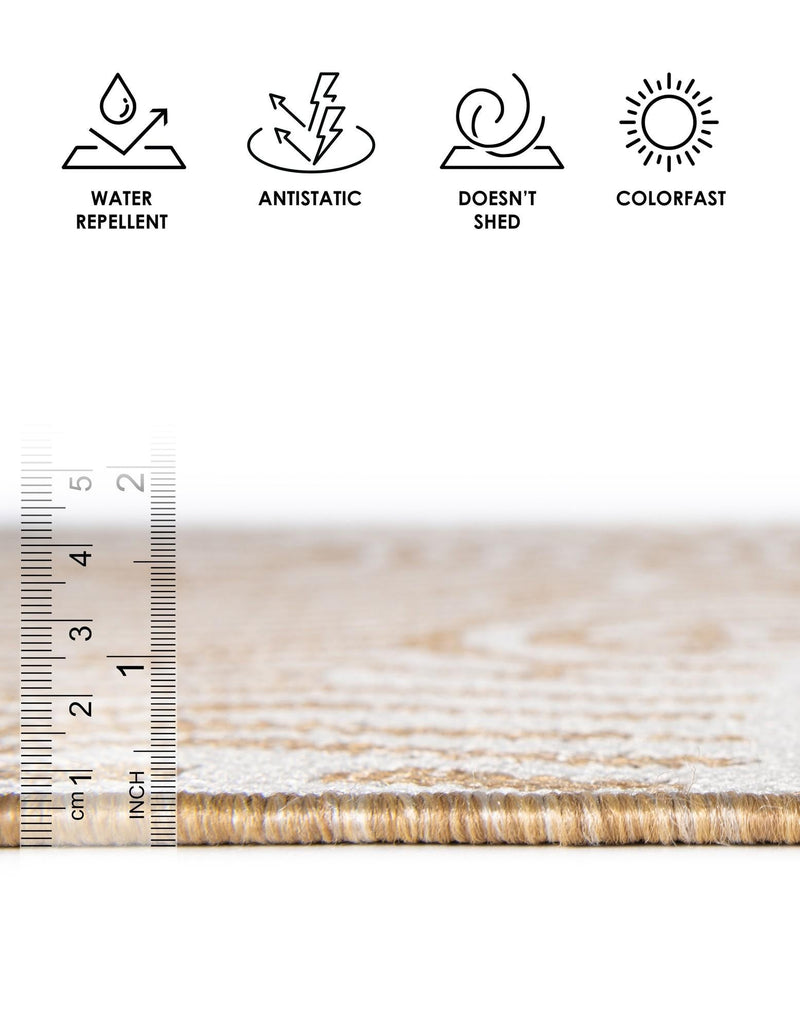 Urban Terrace Collection Area Rug -  Harlem Rectangle Taupe  lifestyle 74