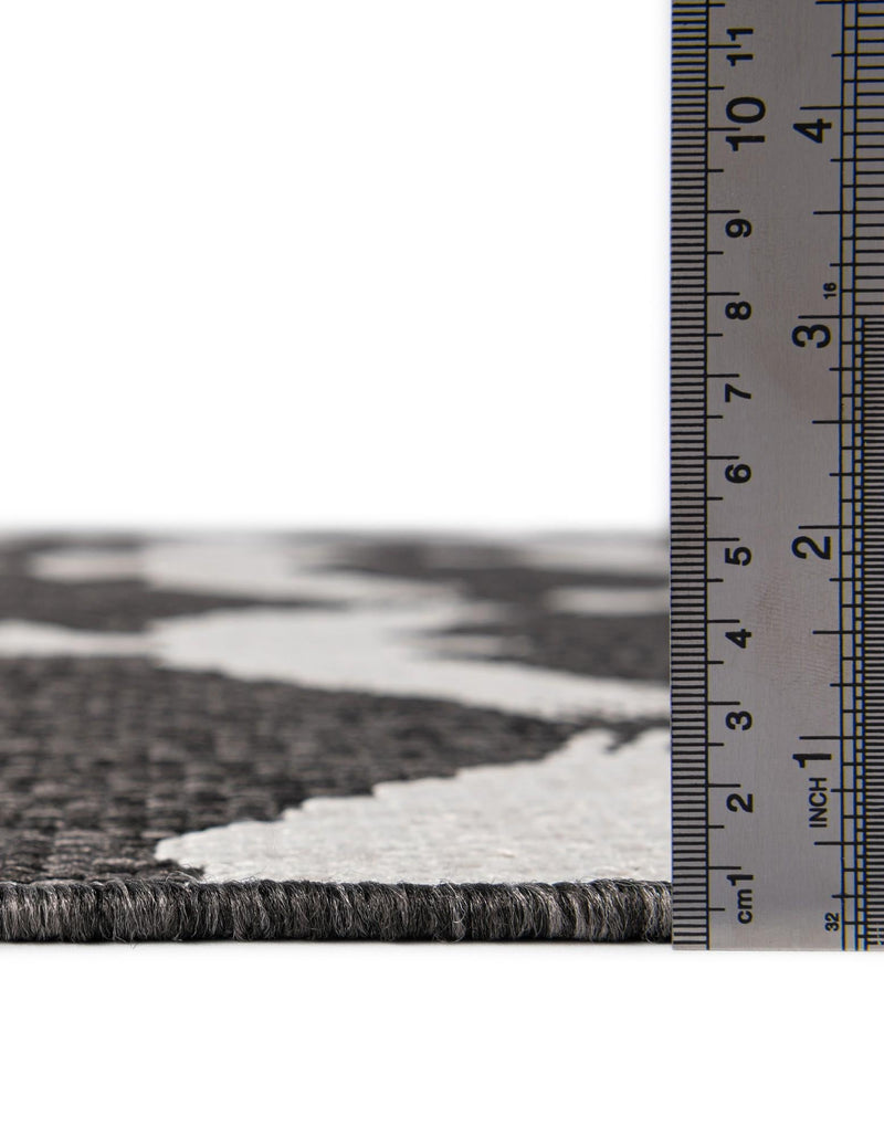 Urban Terrace Collection Area Rug -  Gramercy Rectangle Black and White  lifestyle 17