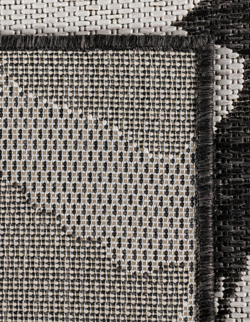 Urban Terrace Collection Area Rug -  Gramercy Rectangle Black and White  lifestyle 18