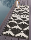 Urban Terrace Collection Area Rug -  Gramercy Runner Black and White  lifestyle 48