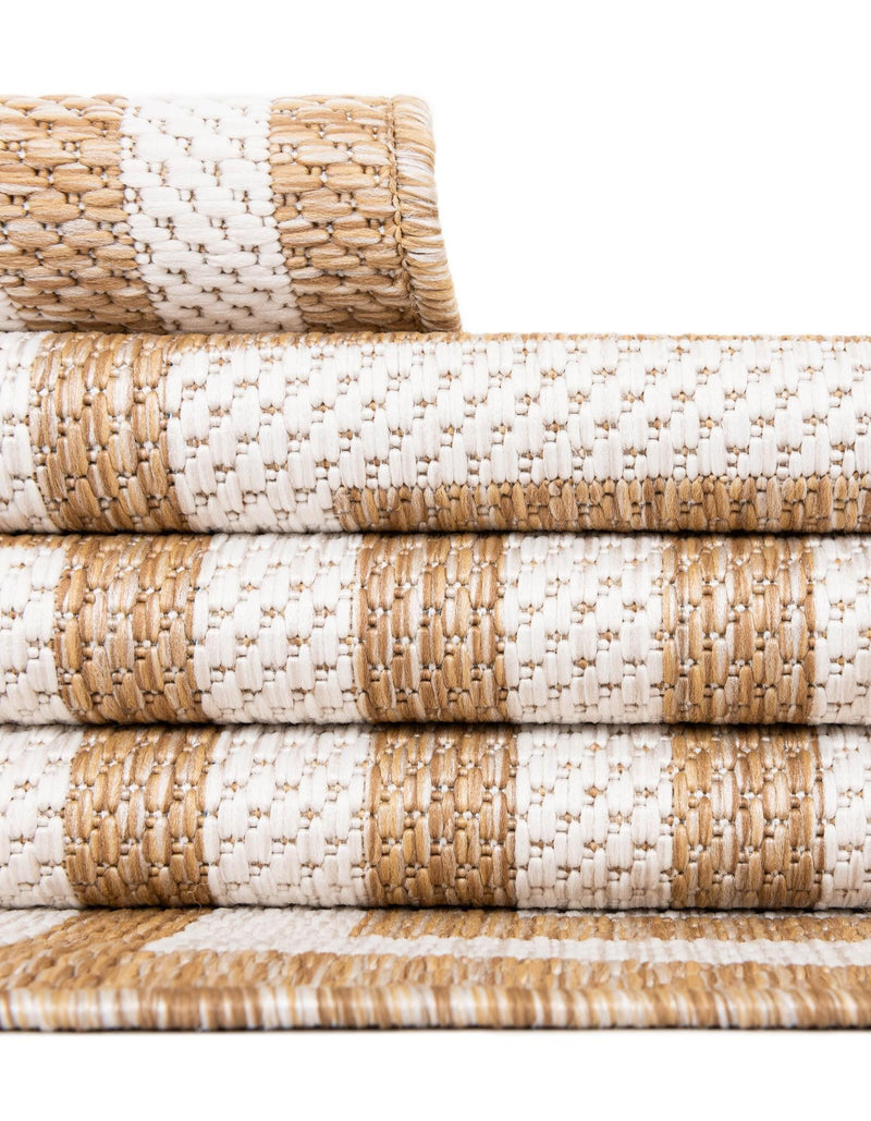 Urban Terrace Collection Area Rug -  Flatiron Rectangle Taupe  lifestyle 50