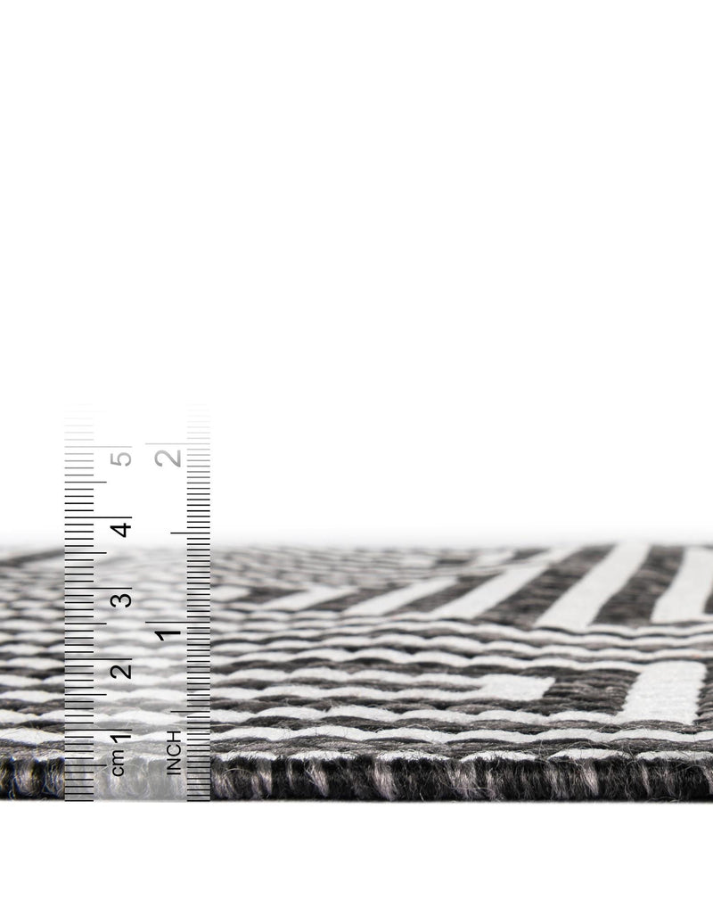 Urban Terrace Collection Area Rug -  Flatiron Rectangle Black and White  lifestyle 54