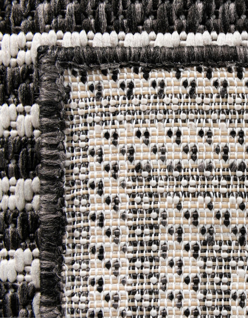 Urban Terrace Collection Area Rug -  Flatiron Rectangle Black and White  lifestyle 57
