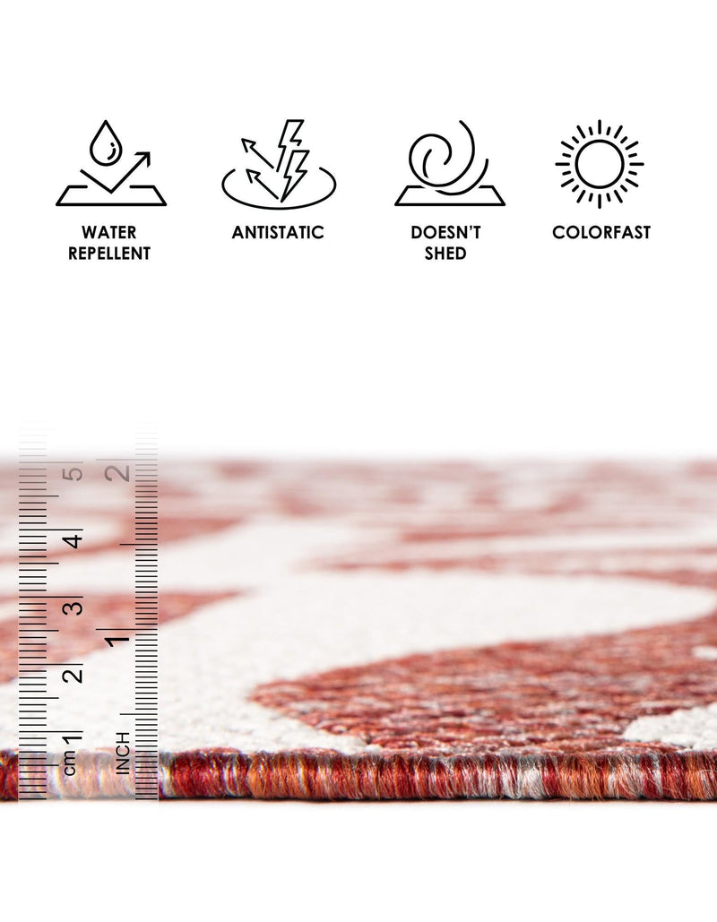 Urban Terrace Collection Area Rug -  Madison Rectangle Rust Red  lifestyle 28