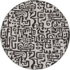 Urban Terrace Collection Area Rug -  Madison Round Black and White  lifestyle 88