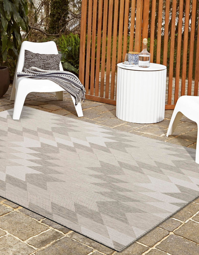 Urban Terrace Collection Area Rug -  Highline Rectangle Gray  lifestyle 0