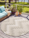 Urban Terrace Collection Area Rug -  Highline Round Gray  lifestyle 0