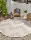 Urban Terrace Collection Area Rug -  Highline Round Gray  lifestyle 2