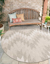 Urban Terrace Collection Area Rug -  Highline Round Gray  lifestyle 5