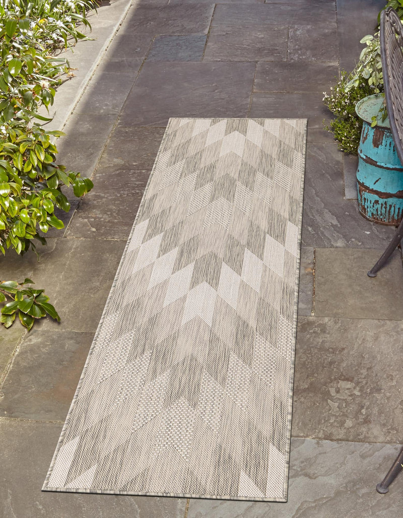 Urban Terrace Collection Area Rug -  Highline Runner Gray  lifestyle 0