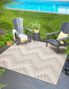 Urban Terrace Collection Area Rug -  Highline Square Gray  lifestyle 92