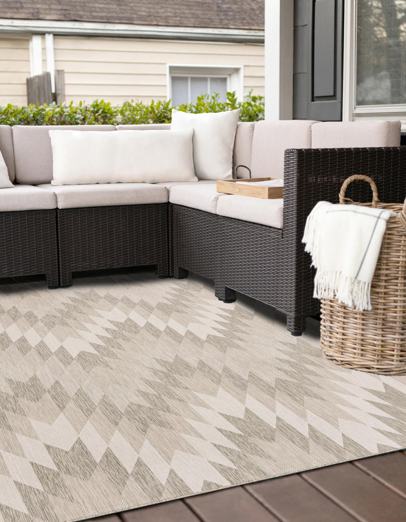 Urban Terrace Collection Area Rug -  Highline Square Gray  lifestyle 200