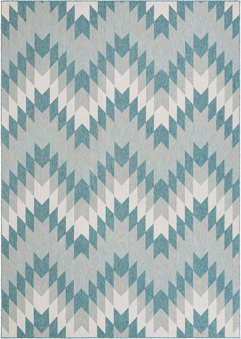 Urban Terrace Collection Area Rug -  Highline Rectangle Aqua  lifestyle 3