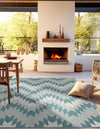 Urban Terrace Collection Area Rug -  Highline Square Aqua  lifestyle 5