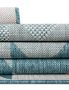 Urban Terrace Collection Area Rug -  Highline Rectangle Aqua Blue  lifestyle 18