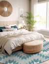 Urban Terrace Collection Area Rug -  Highline Round Aqua  lifestyle 2
